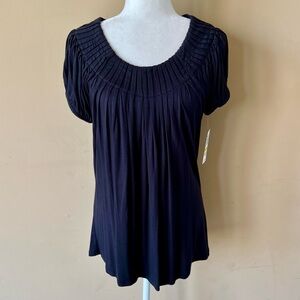 NWT New Style & Co Medium Black Dressy Shirt Top